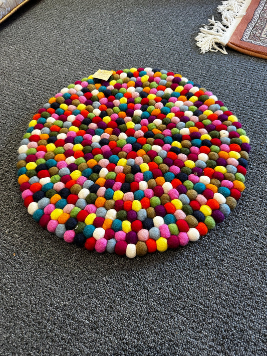 HANDMADE FELT BALL RUG