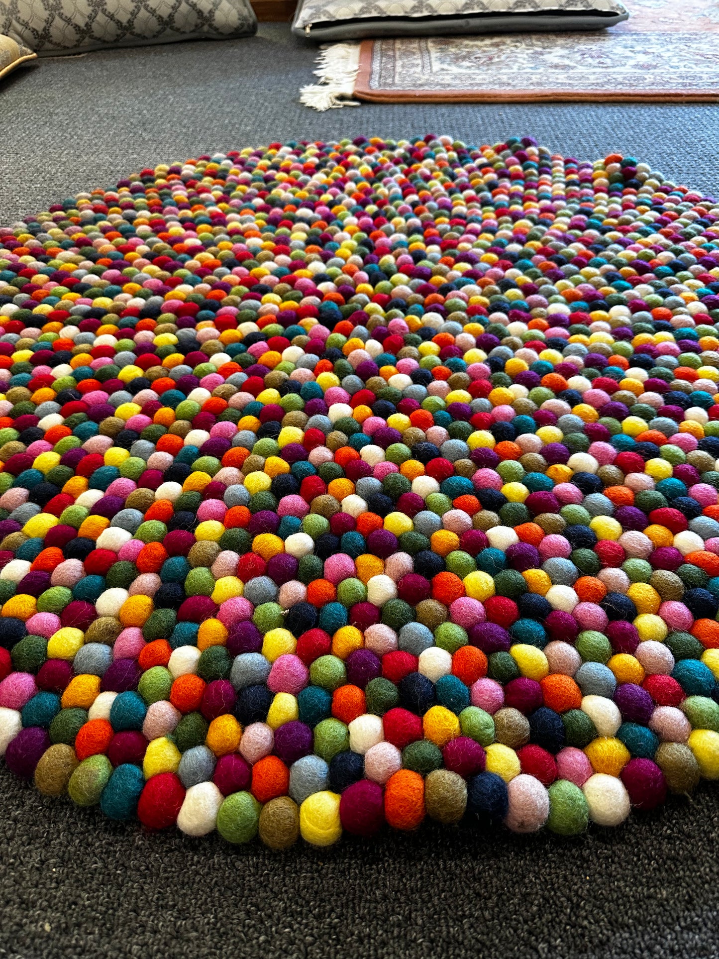 HANDMADE FELT BALL RUG