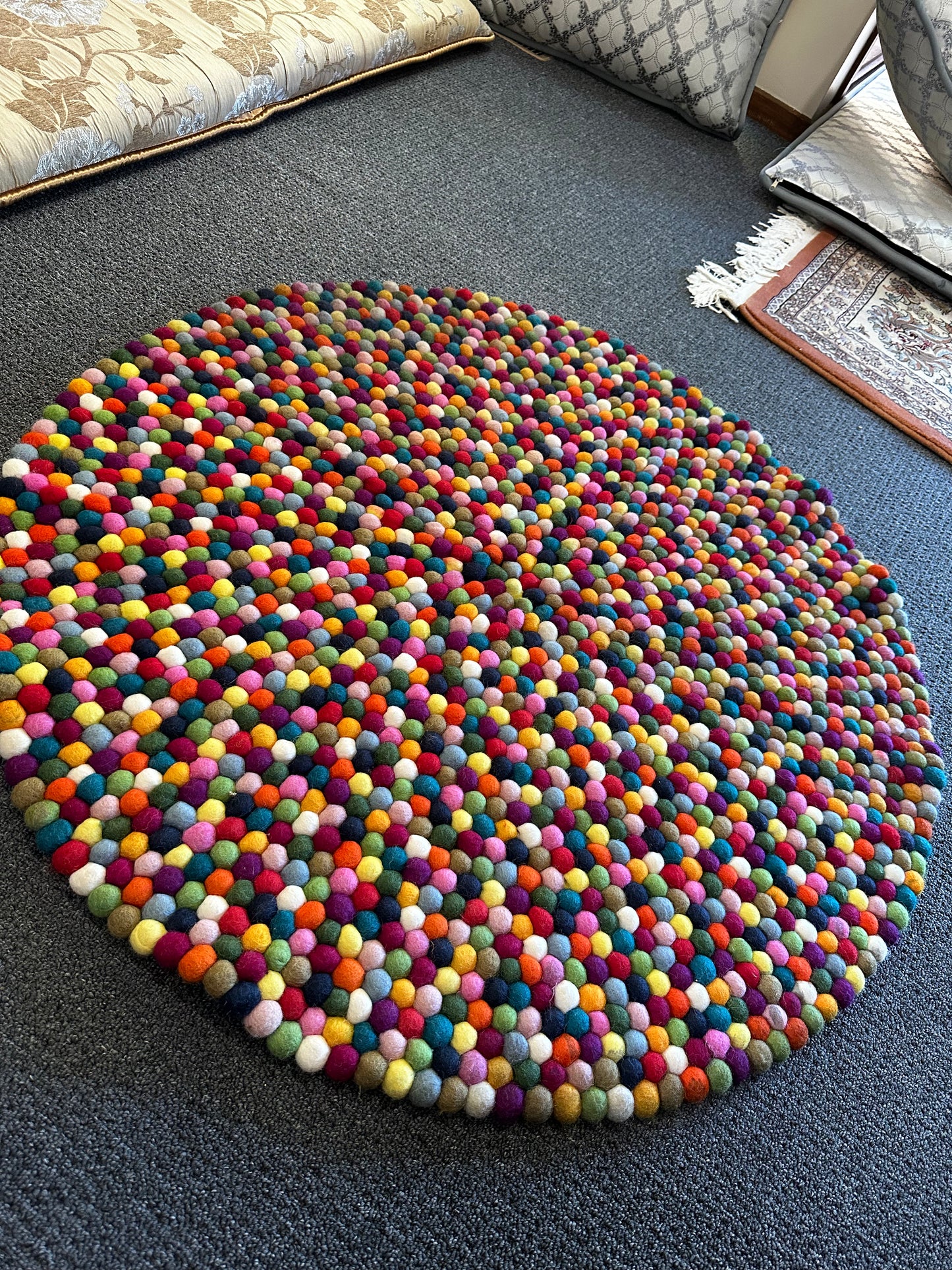 HANDMADE FELT BALL RUG