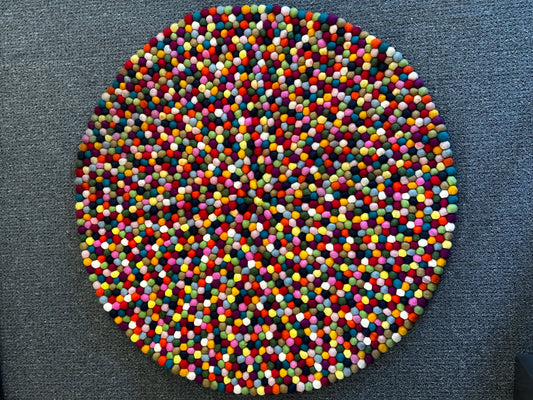 HANDMADE FELT BALL RUG